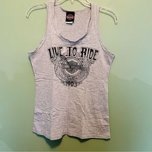 Harley Davidson tank top, gray size large